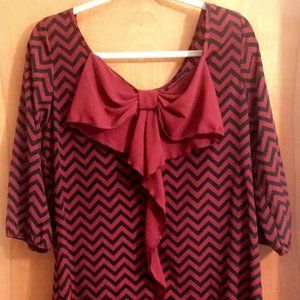 Red and Black Zig Zag dress!